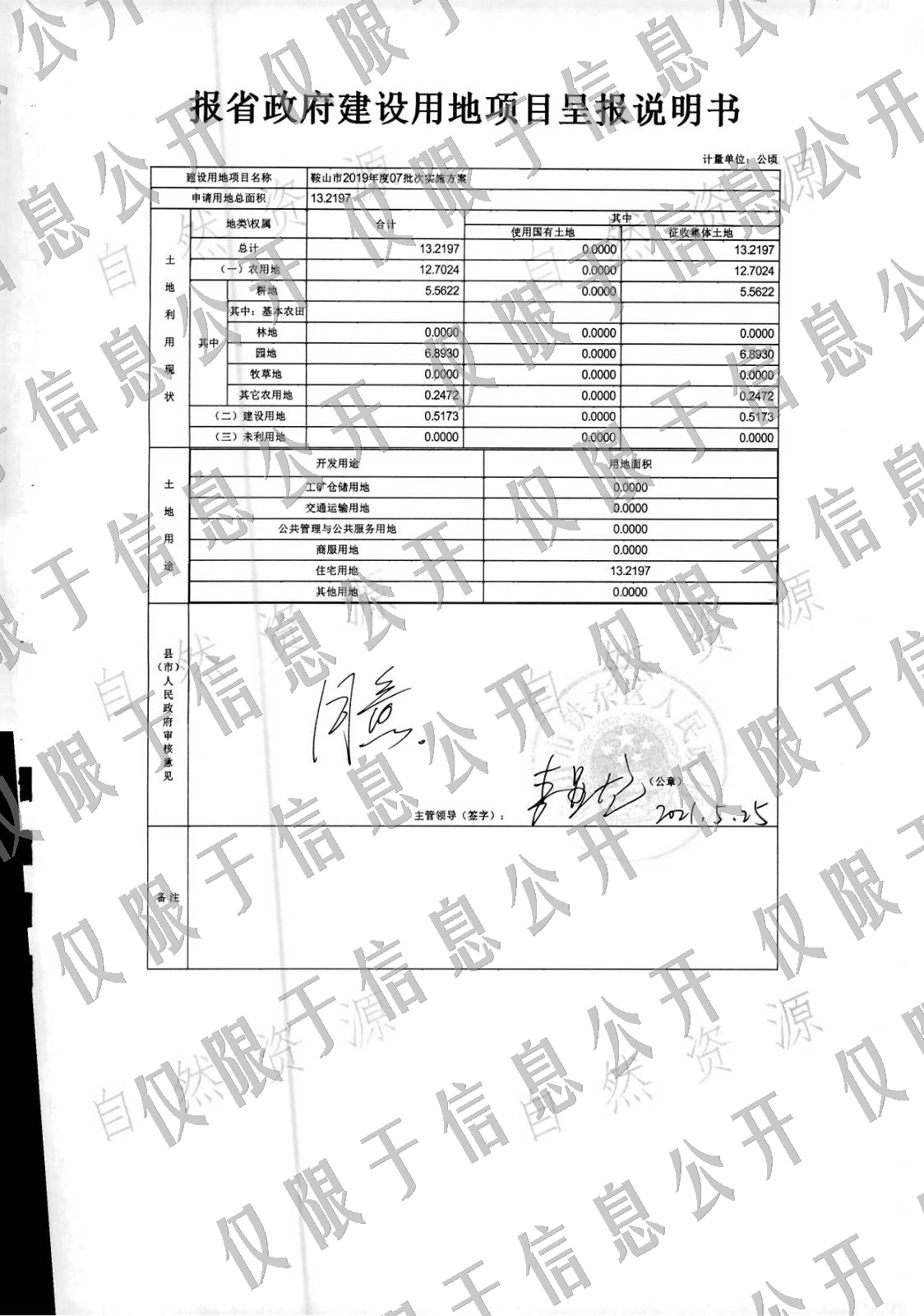 鞍山市2019年度07批次实施方案批复-建设用地项目呈报说明书_页面_2.jpg