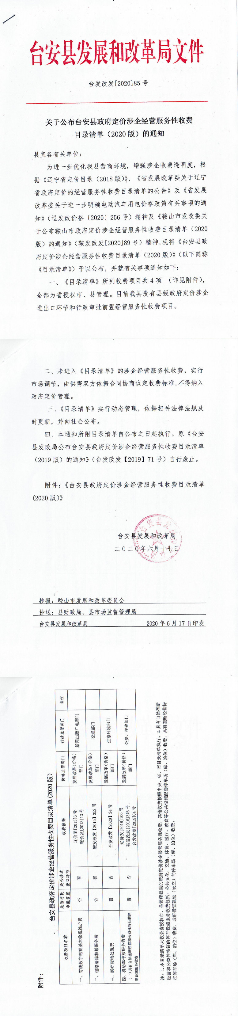 关于公布台安县政府定价涉企经营服务性收费目录清单（2020版）的通知（台发改发[2020]85号）_0.png
